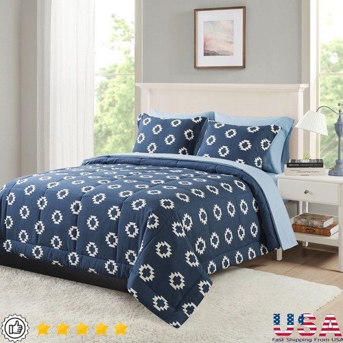 Reversible geometric comforter - reversible,